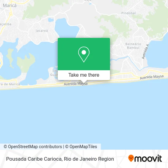 Pousada Caribe Carioca map