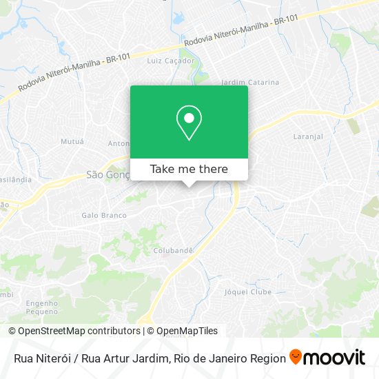 Mapa Rua Niterói / Rua Artur Jardim