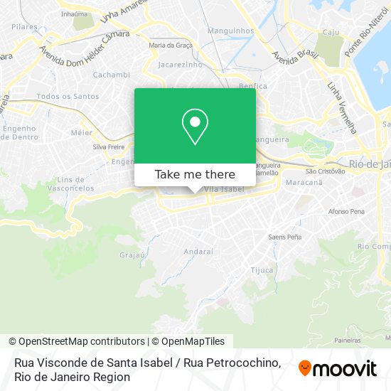 Mapa Rua Visconde de Santa Isabel / Rua Petrocochino