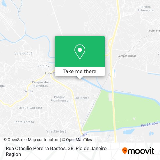 Rua Otacílio Pereira Bastos, 38 map