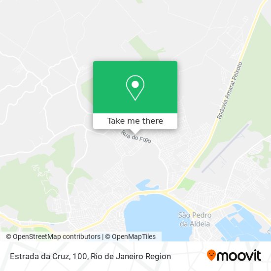 Estrada da Cruz, 100 map
