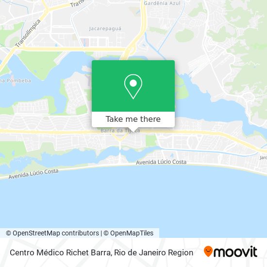 Mapa Centro Médico Richet Barra