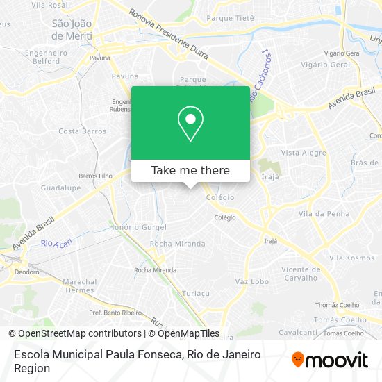 Mapa Escola Municipal Paula Fonseca
