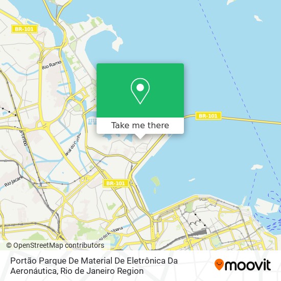 Mapa Portão Parque De Material De Eletrônica Da Aeronáutica