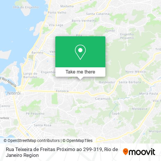 Mapa Rua Teixeira de Freitas Próximo ao 299-319