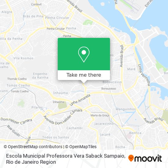 Mapa Escola Municipal Professora Vera Saback Sampaio