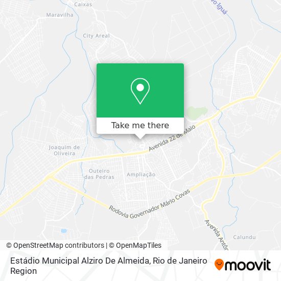 Mapa Estádio Municipal Alziro De Almeida