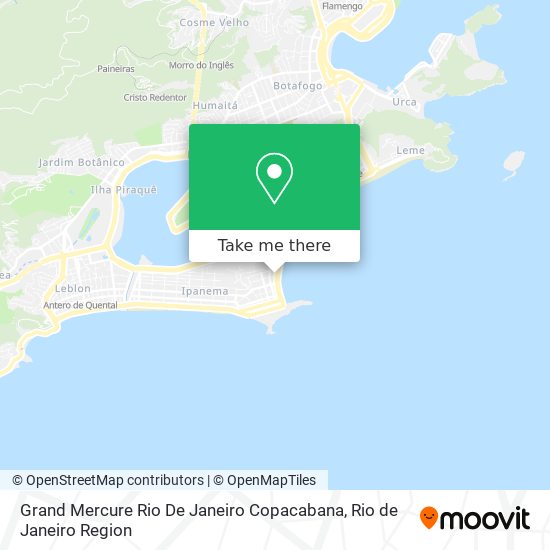 Grand Mercure Rio De Janeiro Copacabana map
