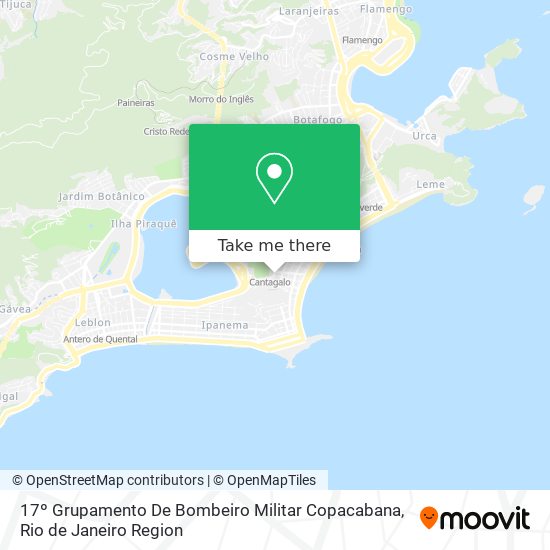 Mapa 17º Grupamento De Bombeiro Militar Copacabana