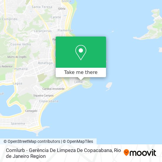 Comlurb - Gerência De Limpeza De Copacabana map