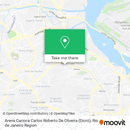 Arena Carioca Carlos Roberto De Oliveira (Dicró) map