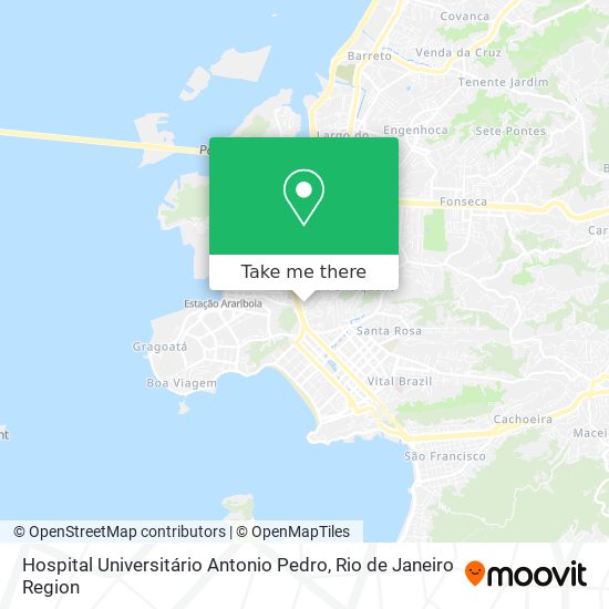 Mapa Hospital Universitário Antonio Pedro