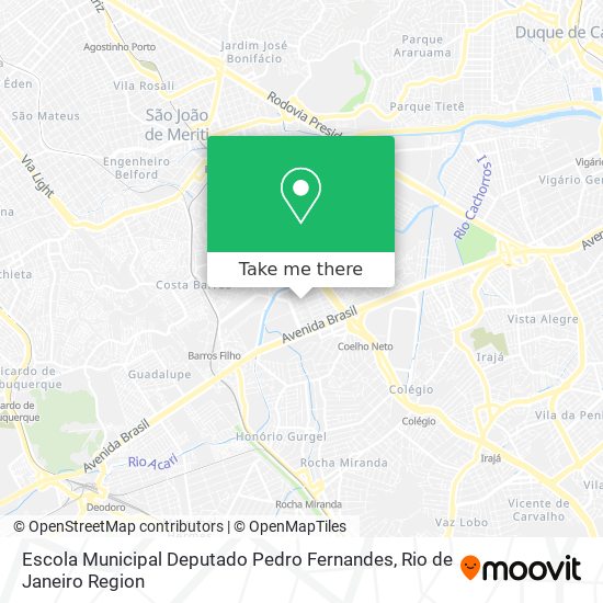 Mapa Escola Municipal Deputado Pedro Fernandes