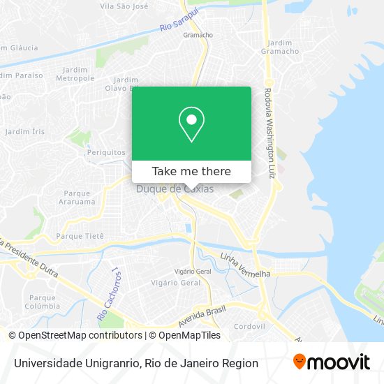 Mapa Universidade Unigranrio