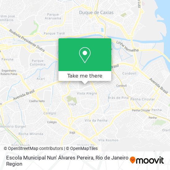 Mapa Escola Municipal Nun' Álvares Pereira