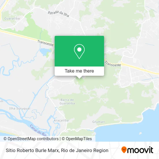 Sítio Roberto Burle Marx map