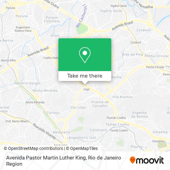 Mapa Avenida Pastor Martin Luther King