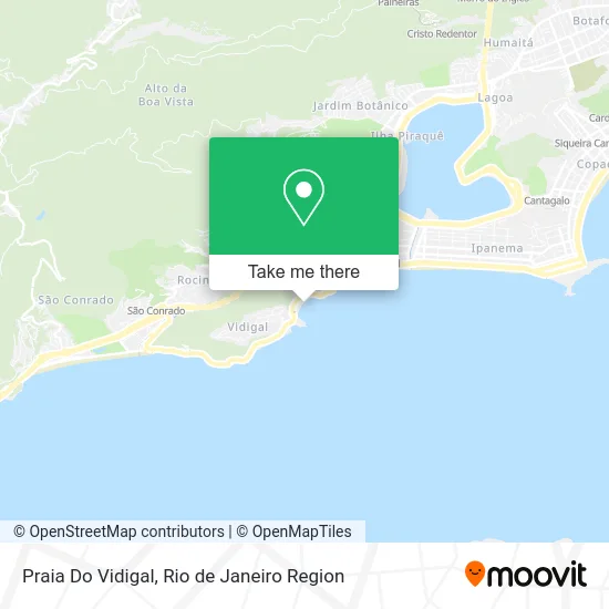 Praia Do Vidigal map