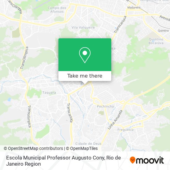 Mapa Escola Municipal Professor Augusto Cony