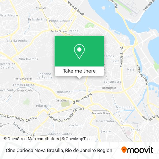 Cine Carioca Nova Brasília map