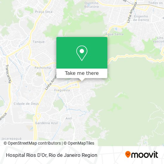 Hospital Rios D'Or map