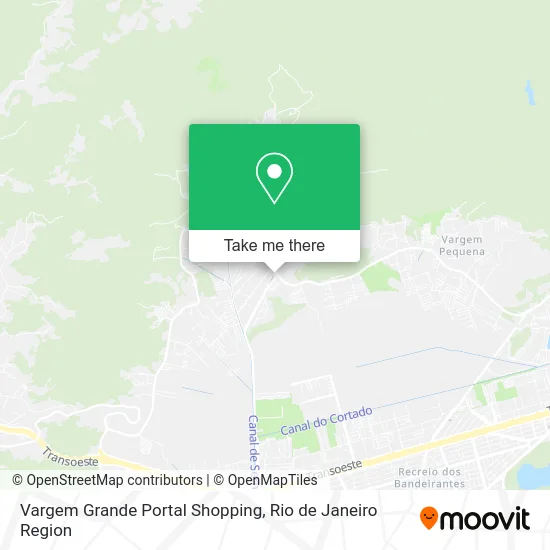 Vargem Grande Portal Shopping map
