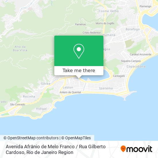 Avenida Afrânio de Melo Franco / Rua Gilberto Cardoso map