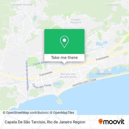 Mapa Capela De São Tarcísio