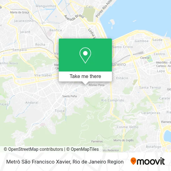 Metrô São Francisco Xavier map