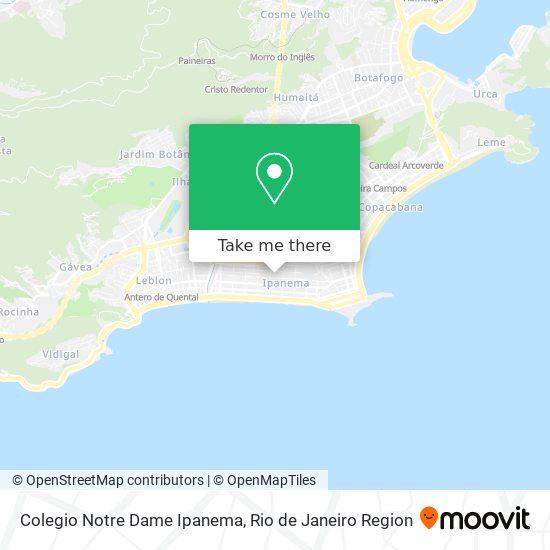 Mapa Colegio Notre Dame Ipanema