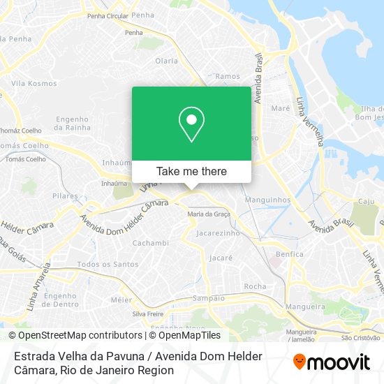 Mapa Estrada Velha da Pavuna / Avenida Dom Helder Câmara