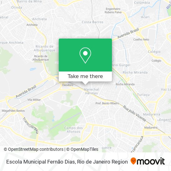 Mapa Escola Municipal Fernão Dias