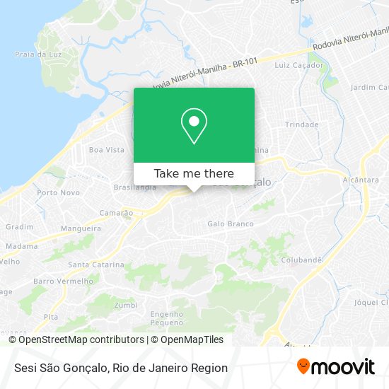 Sesi São Gonçalo map