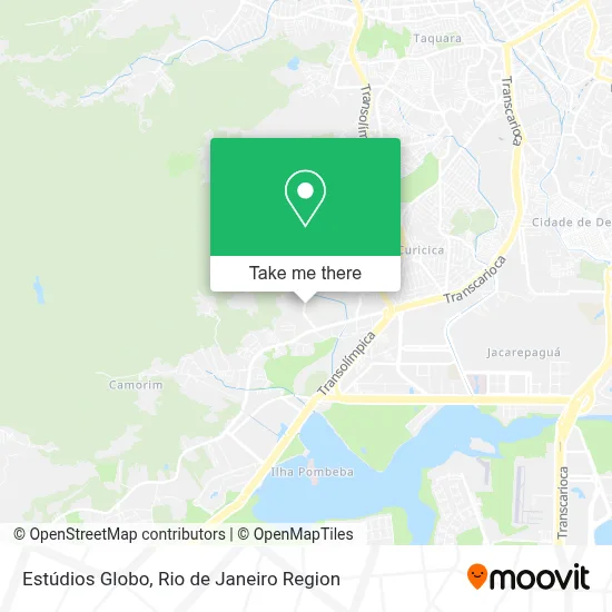Estúdios Globo map