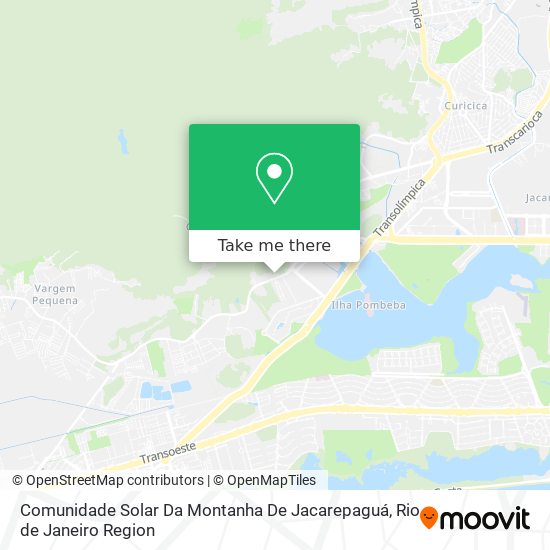 Comunidade Solar Da Montanha De Jacarepaguá map