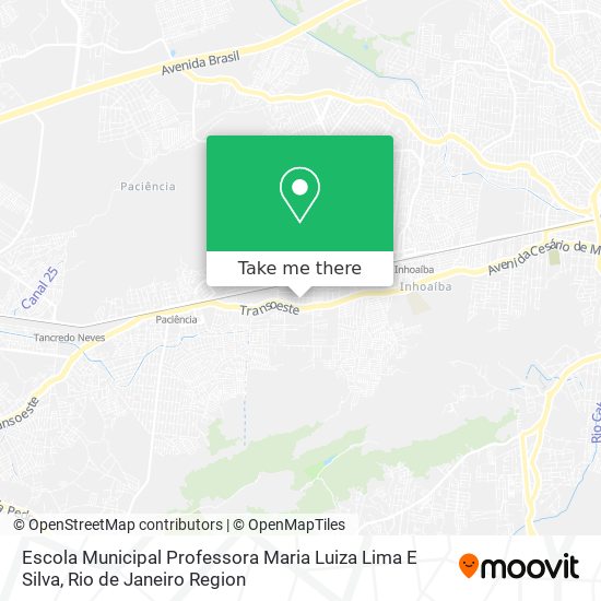 Mapa Escola Municipal Professora Maria Luiza Lima E Silva