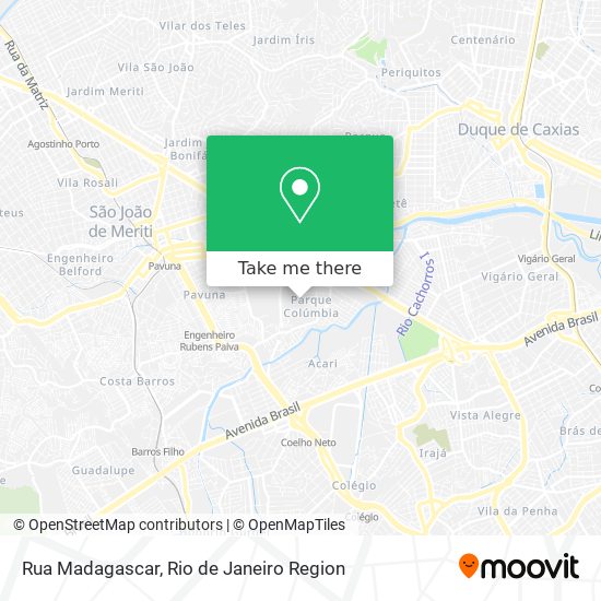 Mapa Rua Madagascar