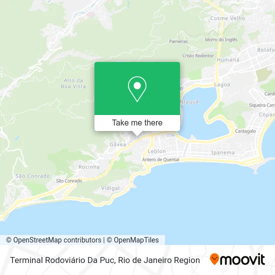 Terminal Rodoviário Da Puc map