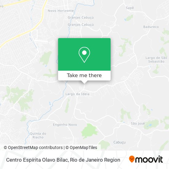 Mapa Centro Espírita Olavo Bilac