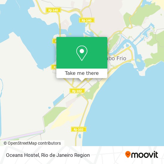Mapa Oceans Hostel