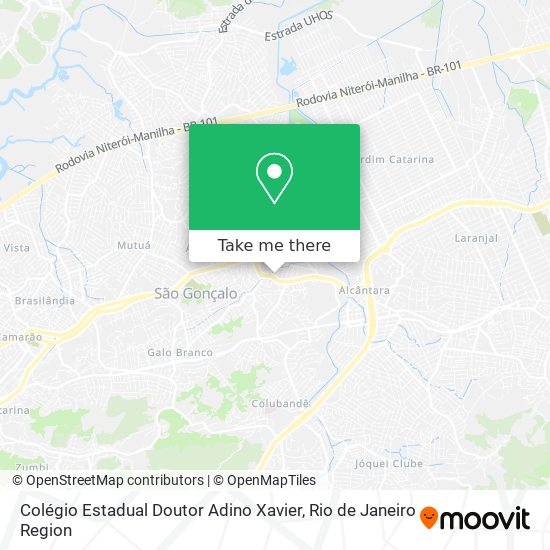 Mapa Colégio Estadual Doutor Adino Xavier