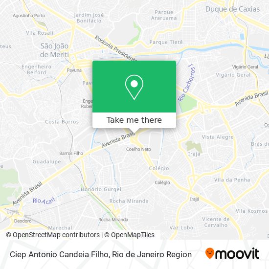 Ciep Antonio Candeia Filho map