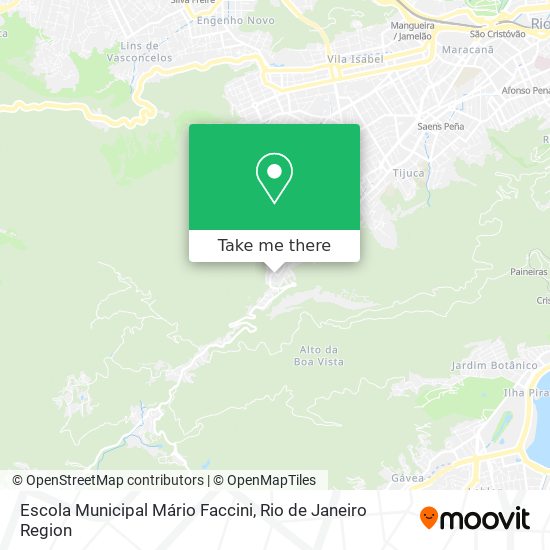 Mapa Escola Municipal Mário Faccini