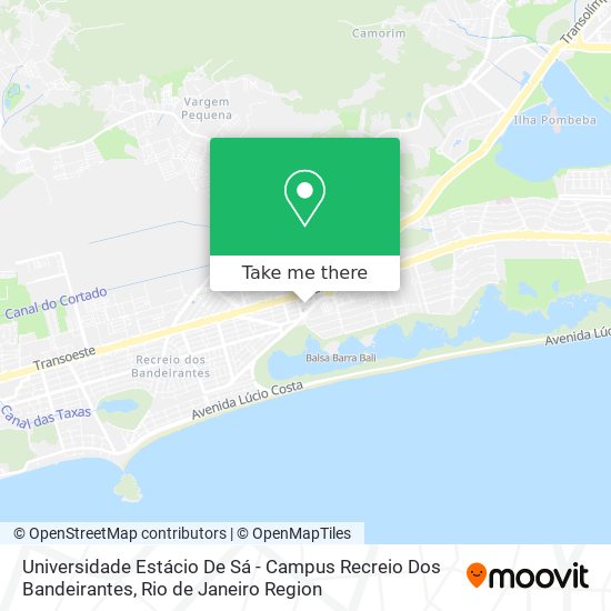 Mapa Universidade Estácio De Sá - Campus Recreio Dos Bandeirantes