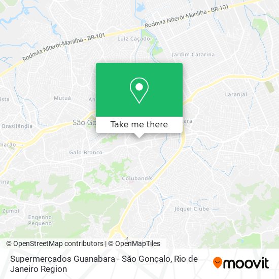 Mapa Supermercados Guanabara - São Gonçalo