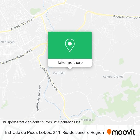 Estrada de Picos Lobos, 211 map
