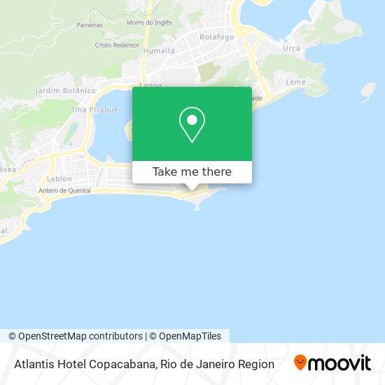 Atlantis Hotel Copacabana map