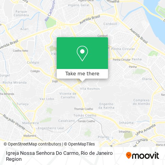 Mapa Igreja Nossa Senhora Do Carmo