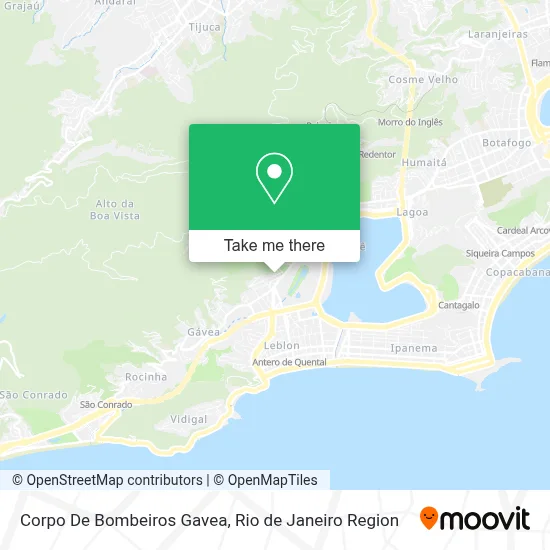 Corpo De Bombeiros Gavea map