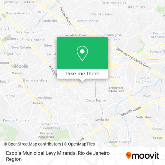 Mapa Escola Municipal Levy Miranda
